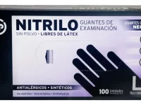 Guantes De Nitrilo Negro X Caja L X 10 Unid