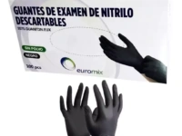 Guantes De Nitrilo Negro Euromix X Caja Xl