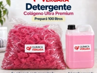 Detergente Colágeno Ultra Premium Química Vergara: pasta rosa para preparar 100 litros