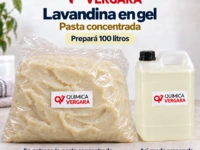 Lavandina en gel Química Vergara: pasta concentrada de textura compacta para preparar 100 litros