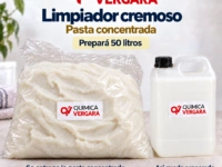 Limpiador cremoso Química Vergara: pasta blanca compacta para preparar 50 litros